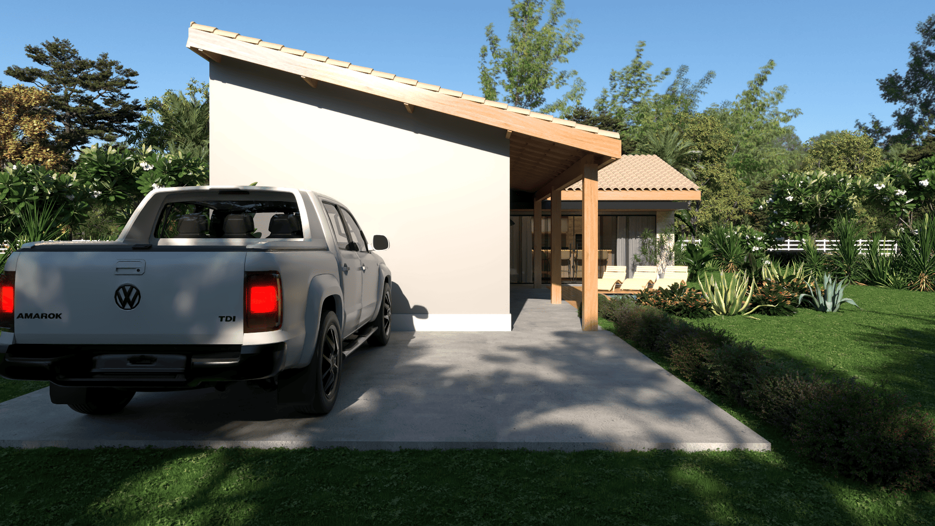 Casa de Campo Edicula Planta em L 32