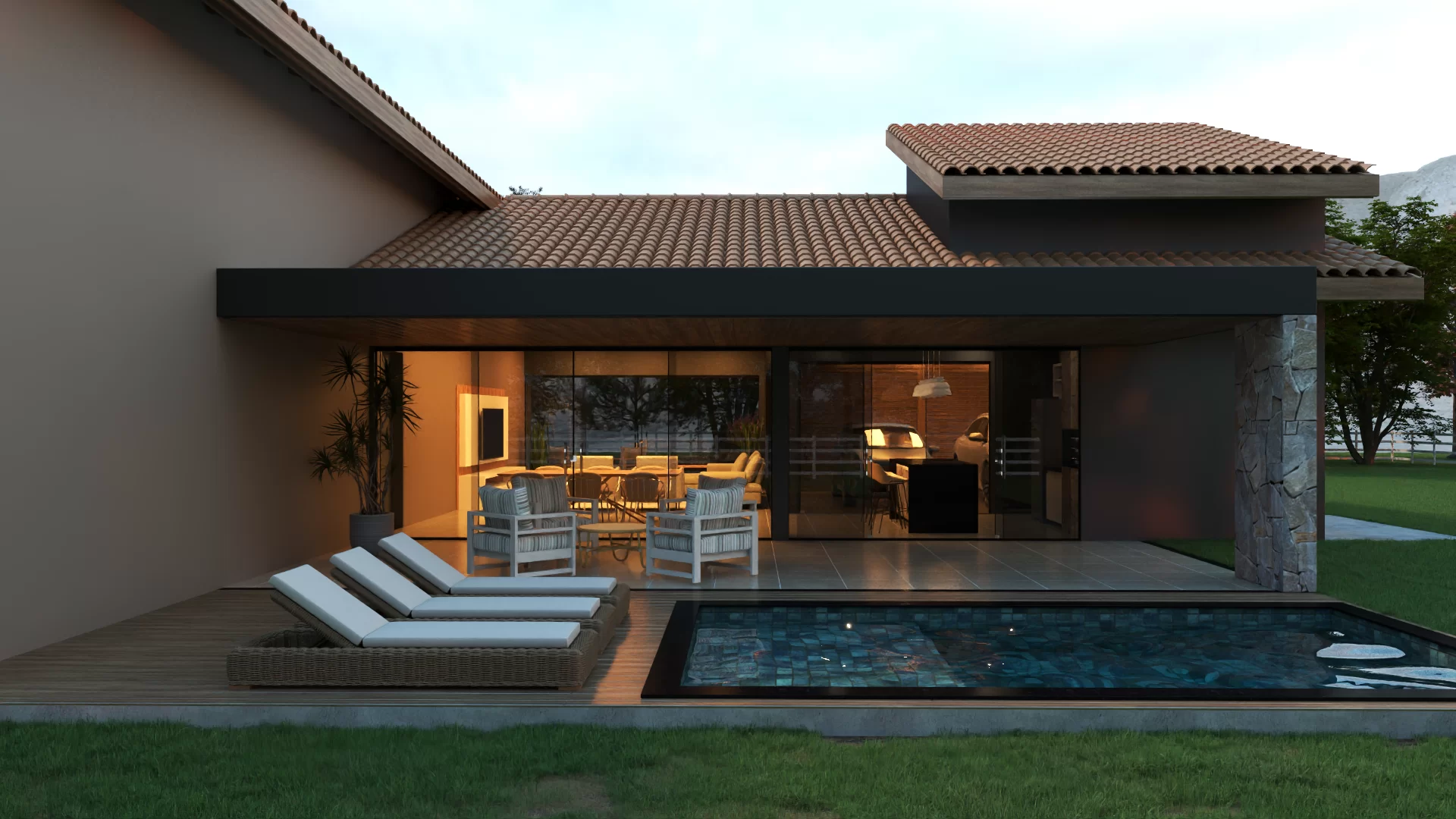 Fachada Casa de Campo P06 V02